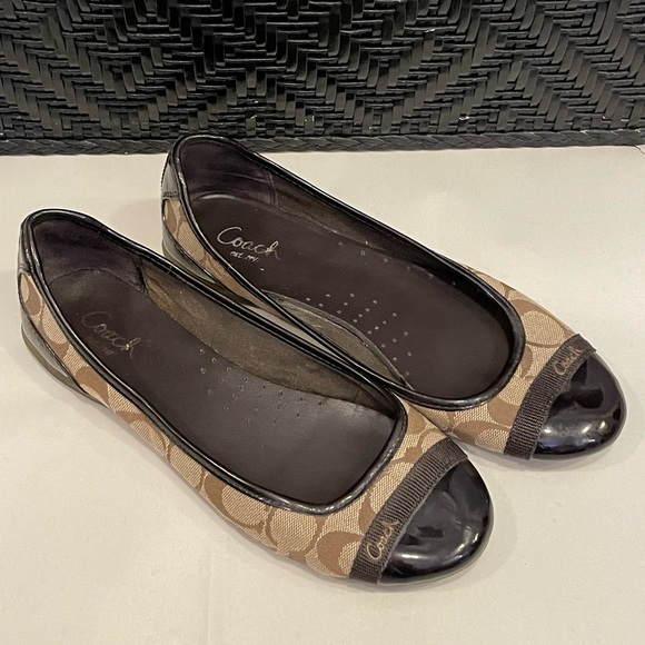 COACH tan ballet flats, Size 7.5 - Picture 2 of 7